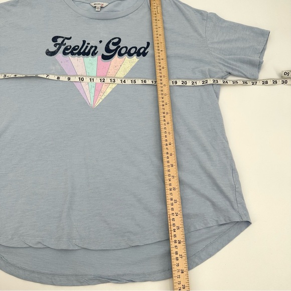 WILDFOX Tshirt "Feelin' Good" Graphic Tee XXL Womens Soft Cotton Short Slv Blue - Picture 8 of 12